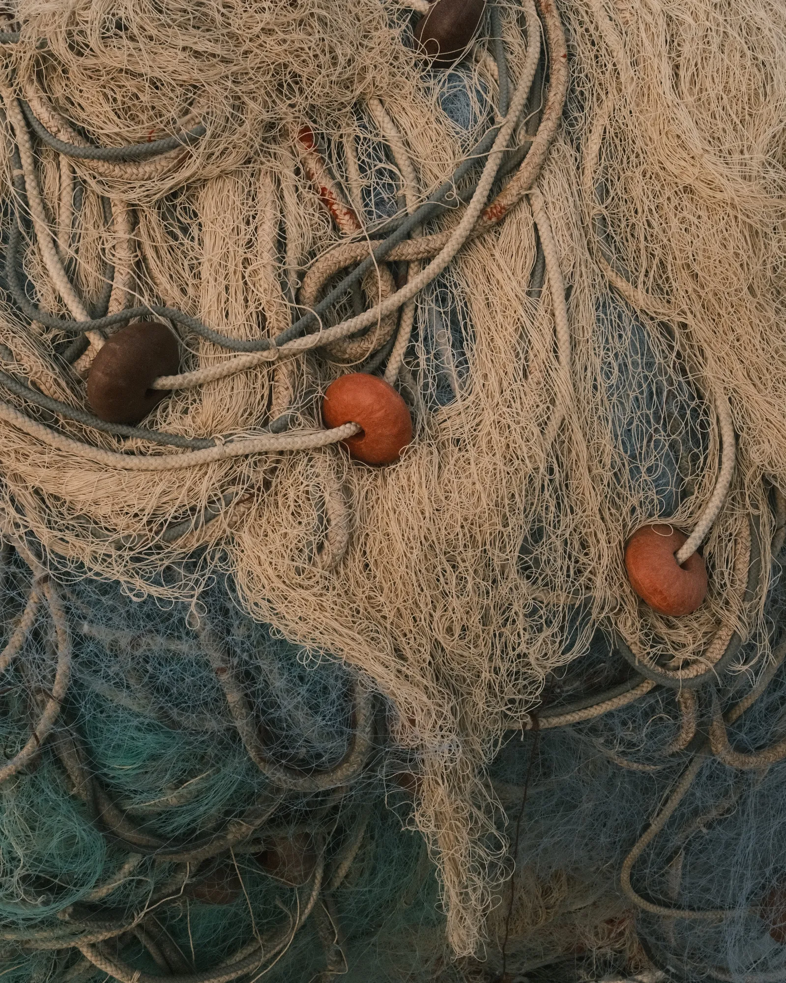 A fishing net in La Cala at sunset, Palermo, Sicily