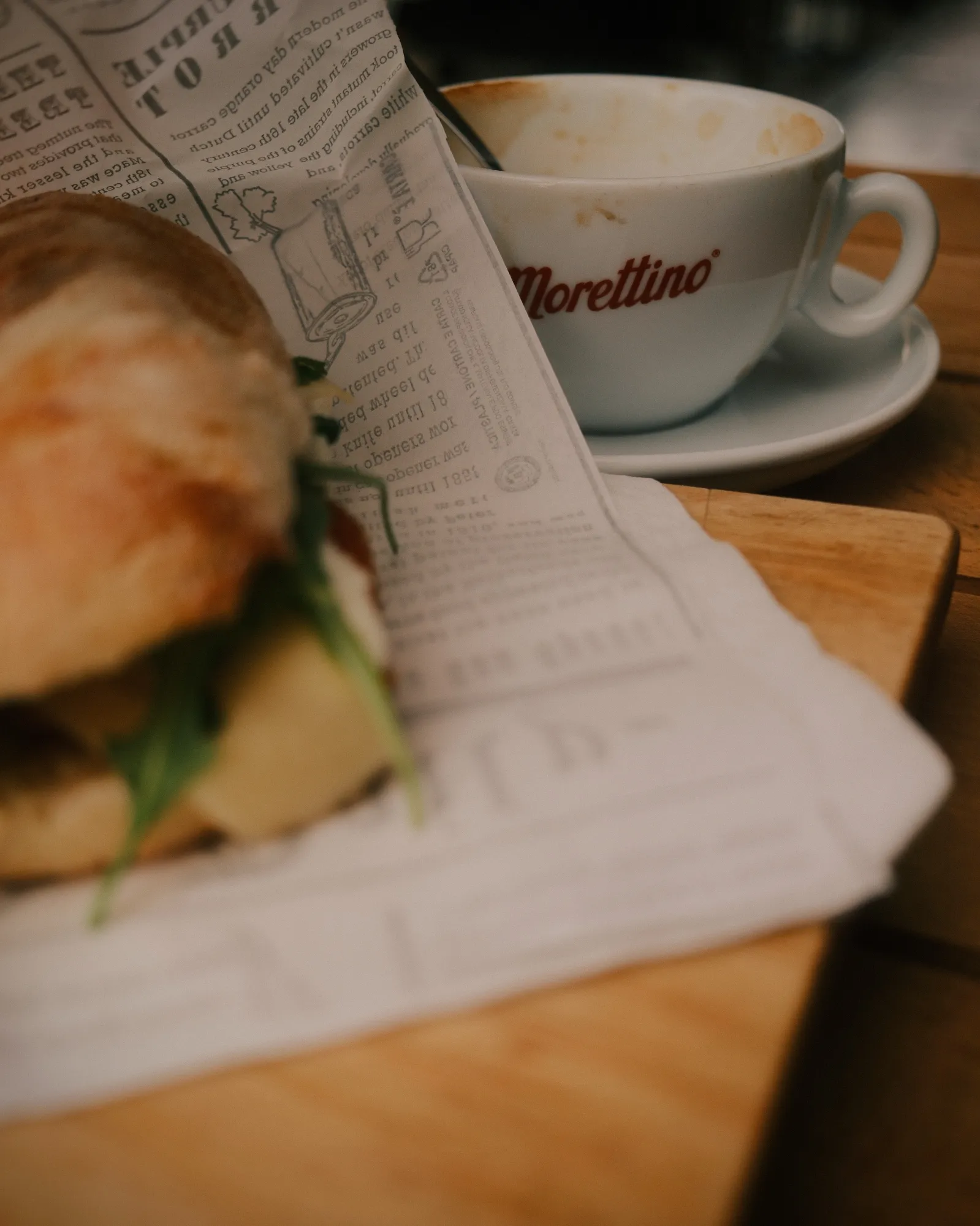 Cafe with panino Cafe with panino in Palermo, Sicily