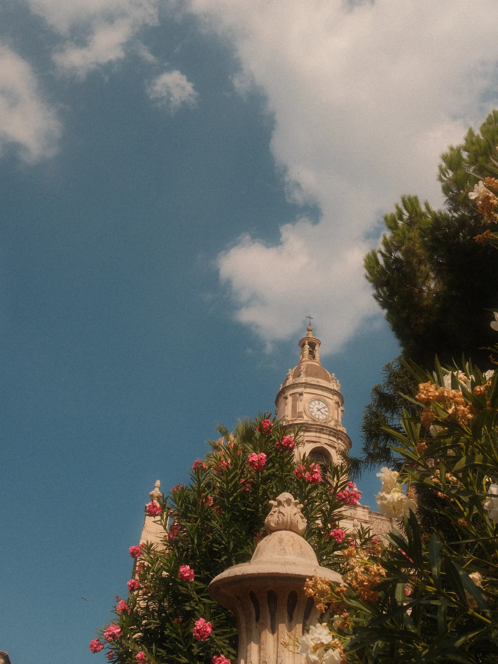 The Cathedral of Saint Agatha, Catania, Sicily - Summer Chrome fujifilm film recipe