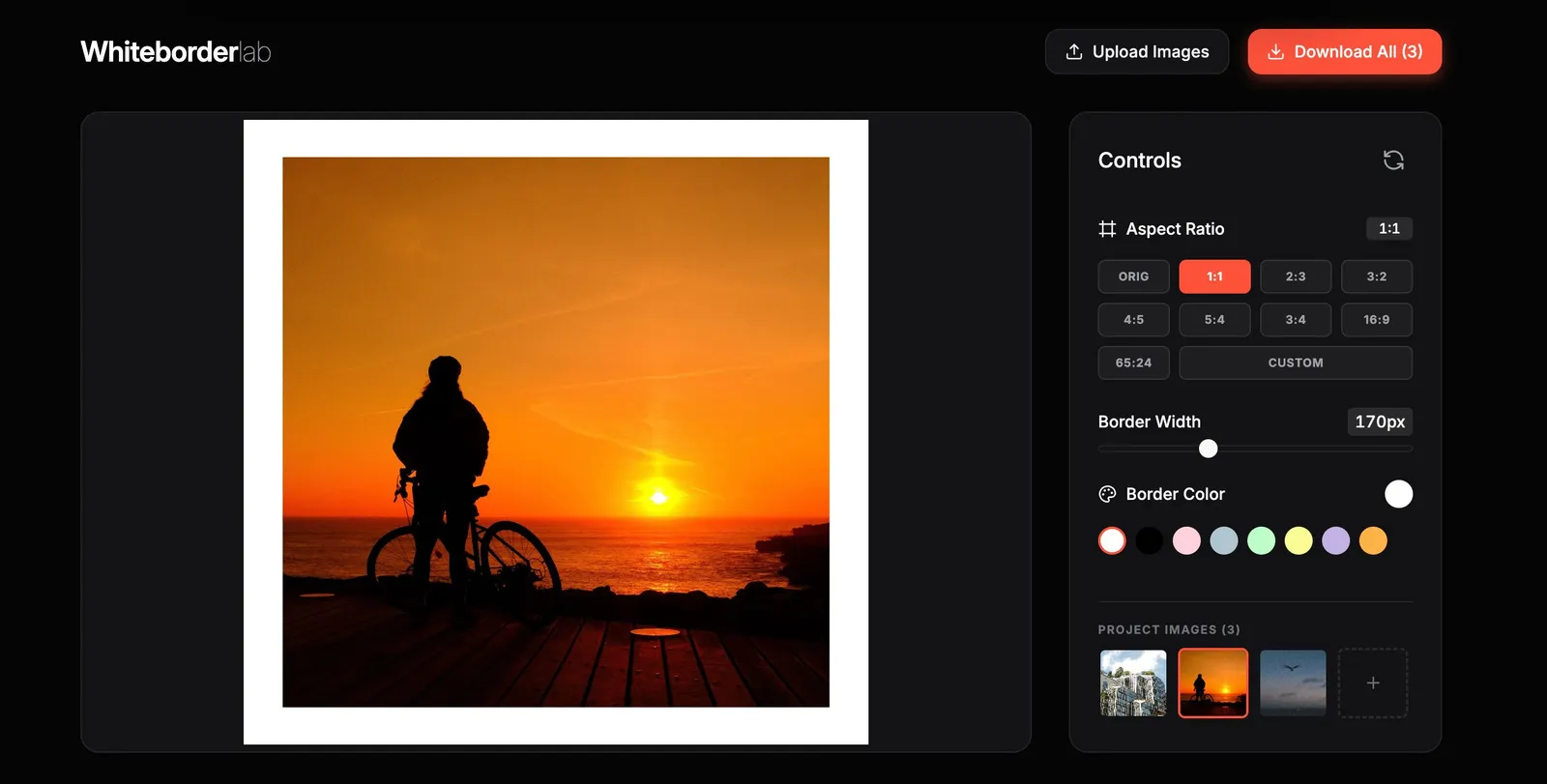 Add white border to an image with a free tool called Whiteborder Lab.